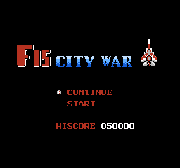 F-15 City War (Homebrew) — Title screen